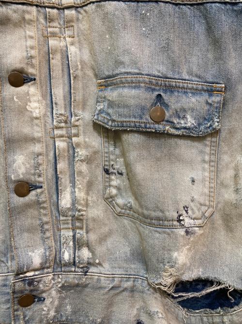 ANCELLM（アンセルム）ANCELLM (アンセルム) CRASH DENIM JACKET type-2 インディゴ サイズ:3の古着・服飾アイテム