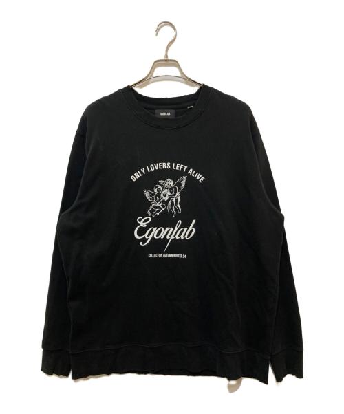 EGONLAB（エゴンラボ）EGONLAB (エゴンラボ) プリントスウェット ブラック サイズ:XXLの古着・服飾アイテム