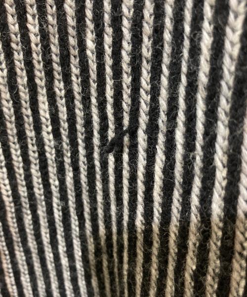 MM6 Maison Margiela（エムエムシックスメゾンマルジェラ）MM6 Maison Margiela (エムエムシックスメゾンマルジェラ) Distressed Rib Zip Cardigan ブラック サイズ:XLの古着・服飾アイテム