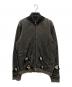 MM6 Maison Margiela（エムエムシックスメゾンマルジェラ）の古着「Distressed Rib Zip Cardigan」｜ブラック