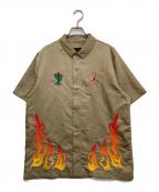 JORDAN×cactus jackジョーダン×カクタス・ジャック）の古着「AS M J TS BTN DWN TOP　CW3131-247」｜ベージュ