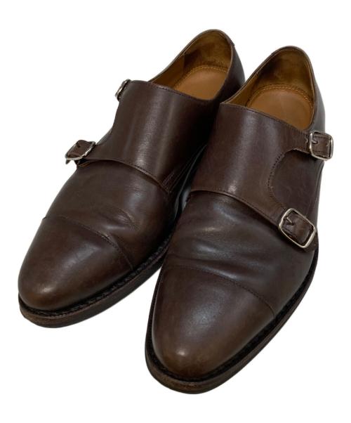 Jalan Sriwijaya（ジャランスリウァヤ）Jalan Sriwijaya (ジャランスリウァヤ) ダブルモンクストラップシューズ ブラウン サイズ:6の古着・服飾アイテム