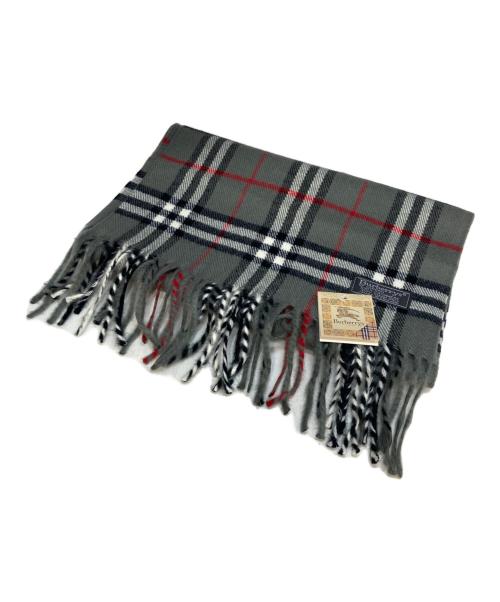 Burberry's（バーバリーズ）Burberry's (バーバリーズ) カシミヤノヴァチェックマフラー グレー 未使用品の古着・服飾アイテム
