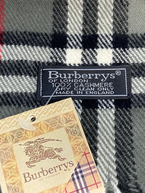 Burberry's（バーバリーズ）Burberry's (バーバリーズ) カシミヤノヴァチェックマフラー グレー 未使用品の古着・服飾アイテム