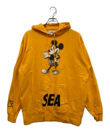 WIND AND SEA×DISNEY（ウィンダンシー×ディズニー）の古着「MICKEY MOUSE HOODIE　WDS-C-DSN-23-Q4-01」｜イエロー