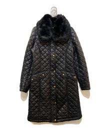 LAUREN RALPH LAUREN（ローレンラルフローレン）の古着「ファー付キルティングコート」｜ブラック