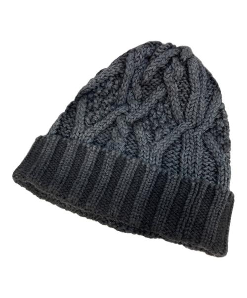 MONCLER（モンクレール）MONCLER (モンクレール) ケーブルニット帽 ネイビーの古着・服飾アイテム