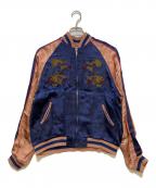 花旅楽団ハナタビガクダン）の古着「リバーシブルスカジャン」｜ブルー