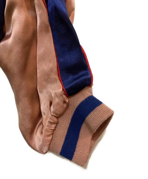 花旅楽団（ハナタビガクダン）花旅楽団 (ハナタビガクダン) リバーシブルスカジャン ブルー サイズ:Mの古着・服飾アイテム