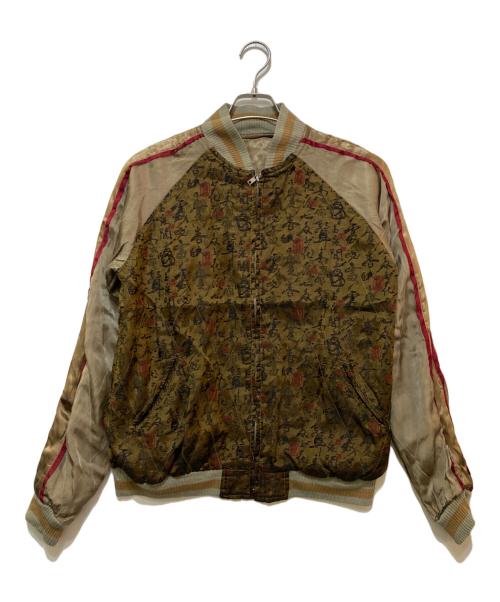 花旅楽団（ハナタビガクダン）花旅楽団 (ハナタビガクダン) リバーシブルスカジャン ベージュ サイズ:Mの古着・服飾アイテム