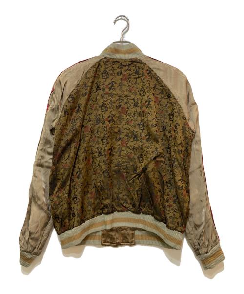 花旅楽団（ハナタビガクダン）花旅楽団 (ハナタビガクダン) リバーシブルスカジャン ベージュ サイズ:Mの古着・服飾アイテム