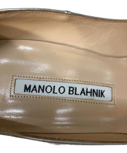 Manolo Blahnik（マノロブラニク）Manolo Blahnik (マノロブラニク) KIETTA シルバー サイズ:36の古着・服飾アイテム