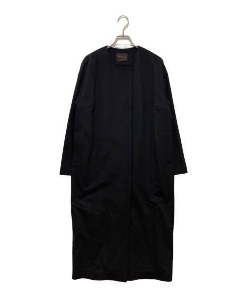 TOMORROW LAND collection（トゥモローランドコレクション）TOMORROW LAND collection (トゥモローランドコレクション) ピュアカシミヤ ノーカラーコート ネイビー サイズ:36の古着・服飾アイテム