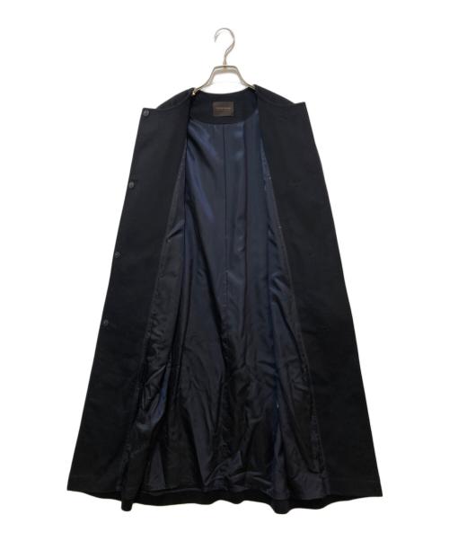 TOMORROW LAND collection（トゥモローランドコレクション）TOMORROW LAND collection (トゥモローランドコレクション) ピュアカシミヤ ノーカラーコート ネイビー サイズ:36の古着・服飾アイテム