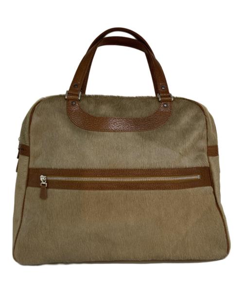 JACQUES LE CORRE（ジャックルコー）JACQUES LE CORRE (ジャックルコー) ハラコボストンバッグ ベージュの古着・服飾アイテム