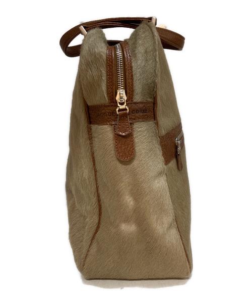 JACQUES LE CORRE（ジャックルコー）JACQUES LE CORRE (ジャックルコー) ハラコボストンバッグ ベージュの古着・服飾アイテム