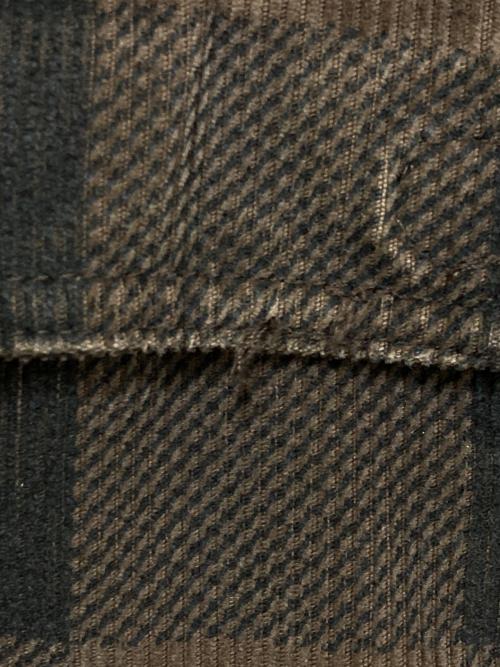 stussy（ステューシー）stussy (ステューシー) ジップアップボアチェックブルゾン ブラウン サイズ:XLARGEの古着・服飾アイテム