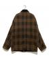 stussy (ステューシー) ジップアップボアチェックブルゾン ブラウン サイズ:XLARGE：13000円