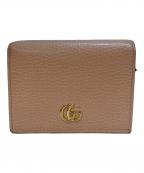 GUCCIグッチ）の古着「ダブルG カードケース ウォレット　456126」｜ピンク