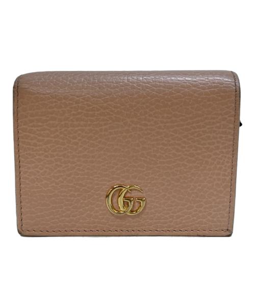 GUCCI（グッチ）GUCCI (グッチ) ダブルG カードケース ウォレット　456126 ピンクの古着・服飾アイテム