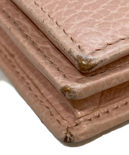 GUCCI（グッチ）GUCCI (グッチ) ダブルG カードケース ウォレット　456126 ピンクの古着・服飾アイテム