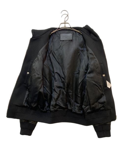 GIVENCHY（ジバンシィ）GIVENCHY (ジバンシィ) レザー切り替え フーデッド ジップアップジャケット　BM00CB60DH ブラック サイズ:48の古着・服飾アイテム