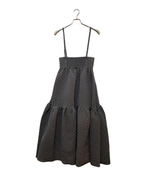 Bluelea（ブルレア）Bluelea (ブルレア) ドットジャガードサスペンダースカート グレー サイズ:Mの古着・服飾アイテム