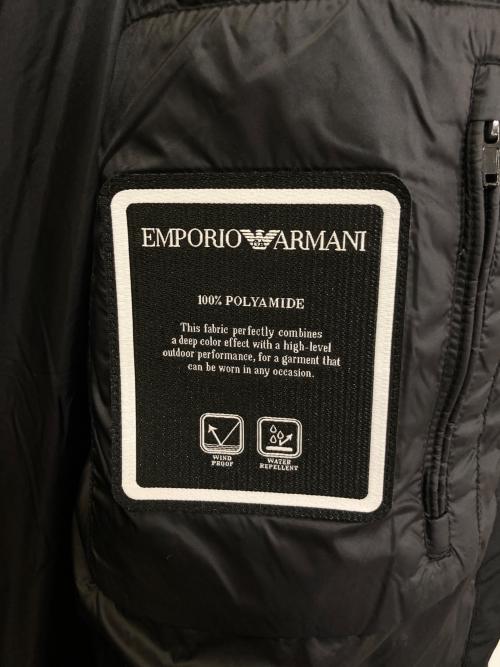 EMPORIO ARMANI（エンポリオアルマーニ）EMPORIO ARMANI (エンポリオアルマーニ) POLYAMIDE中綿コート ブラック サイズ:50の古着・服飾アイテム