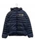 EMPORIO ARMANI（エンポリオアルマーニ）の古着「ラバーロゴダウンジャケット」｜ネイビー