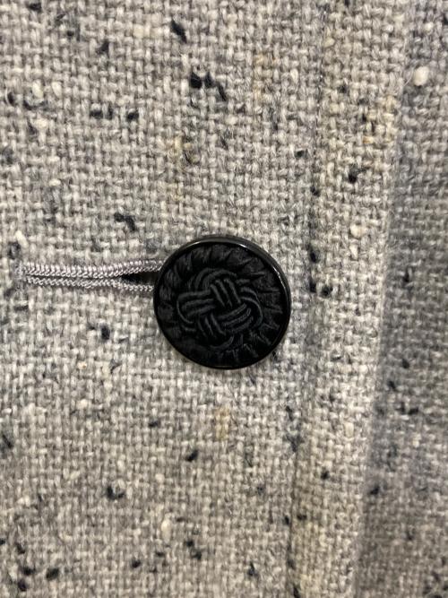 Yves Saint Laurent（イヴサンローラン）Yves Saint Laurent (イヴサンローラン) ベロア切替ネップコート グレー サイズ:Sの古着・服飾アイテム