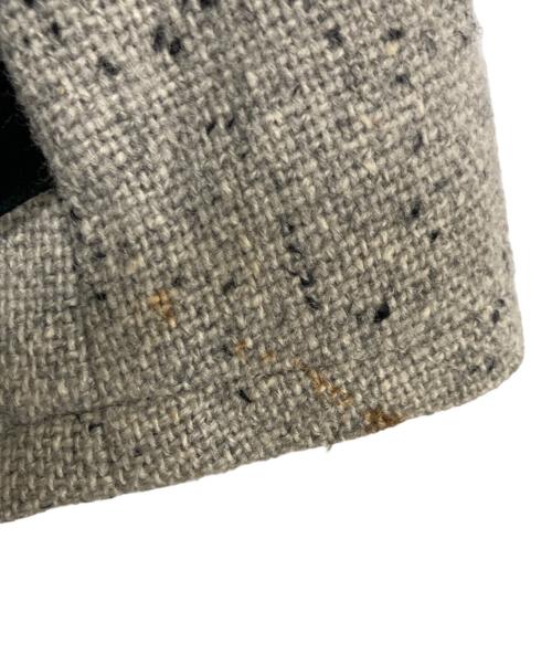 Yves Saint Laurent（イヴサンローラン）Yves Saint Laurent (イヴサンローラン) ベロア切替ネップコート グレー サイズ:Sの古着・服飾アイテム