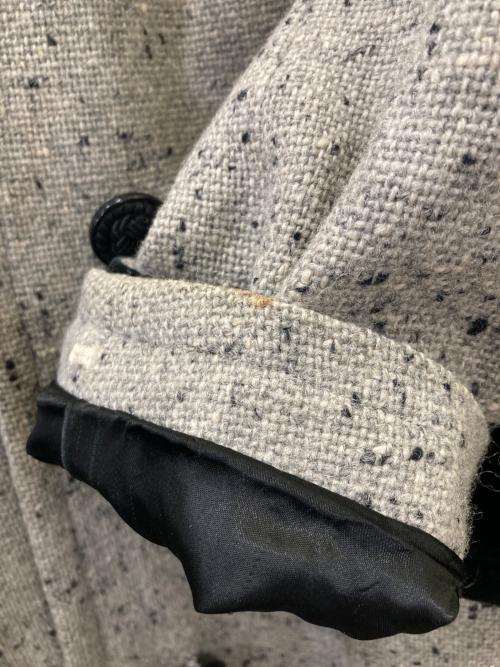 Yves Saint Laurent（イヴサンローラン）Yves Saint Laurent (イヴサンローラン) ベロア切替ネップコート グレー サイズ:Sの古着・服飾アイテム