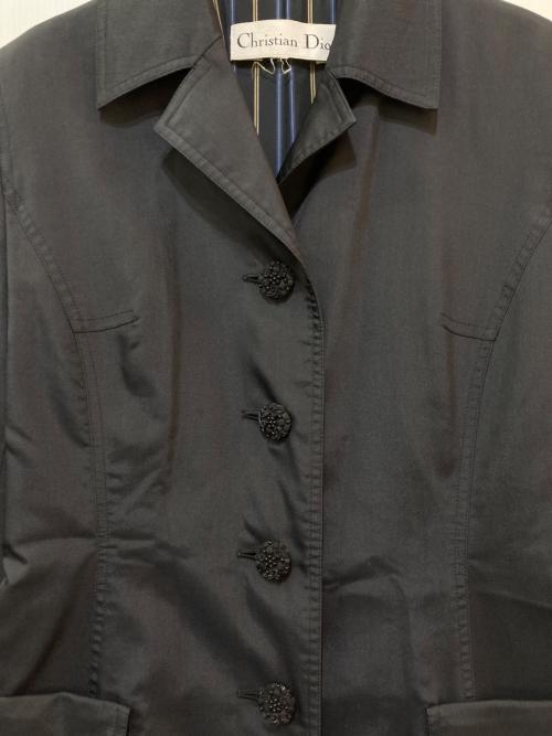 Christian Dior（クリスチャン ディオール）Christian Dior (クリスチャン ディオール) シルク混ナイロンコート ブラック サイズ:-の古着・服飾アイテム