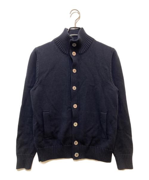 Zanone（ザノーネ）Zanone (ザノーネ) CHIOTO ミドルゲージ スタンドカラーニットカーディガン　7ETJP4 ZC239 ネイビー サイズ:48の古着・服飾アイテム