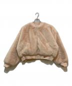 NIKEナイキ）の古着「Reversible Faux Fur Bomber Jacket　FB8693-838」｜ピンク