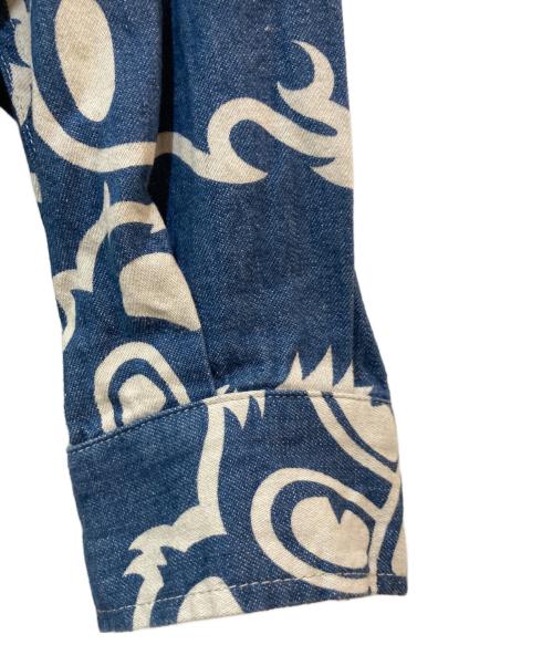 Hysteric Glamour（ヒステリックグラマー）Hysteric Glamour (ヒステリックグラマー) FIRE BEAR柄 オーバーサイズデニムシャツ インディゴ サイズ:FREEの古着・服飾アイテム