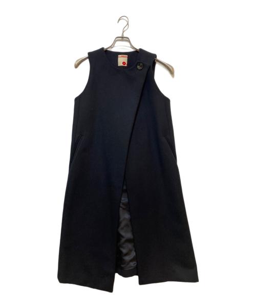 BACCA（バッカ）BACCA (バッカ) ウールメルトンノースリーブコート ネイビー サイズ:36の古着・服飾アイテム