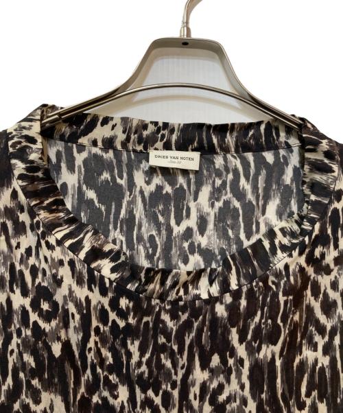 DRIES VAN NOTEN（ドリスヴァンノッテン）DRIES VAN NOTEN (ドリスヴァンノッテン) レオパードシルクブラウス ブラウン サイズ:38の古着・服飾アイテム