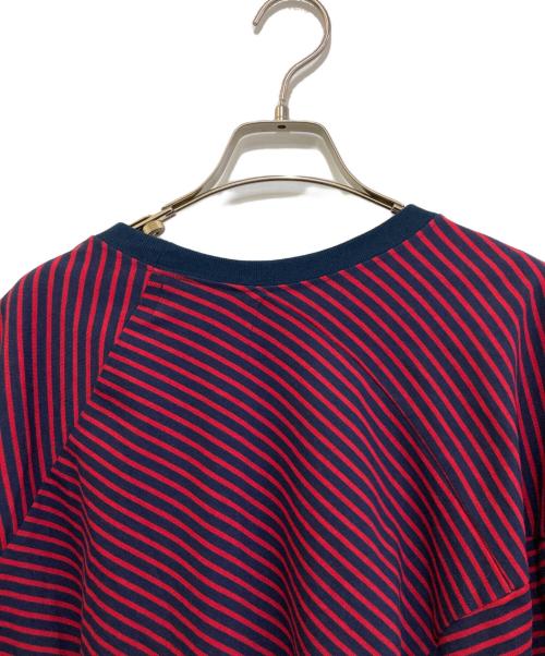 ANREALAGE（アンリアレイジ）ANREALAGE (アンリアレイジ) BALL BORDER JERSEY TOP レッド サイズ:46の古着・服飾アイテム