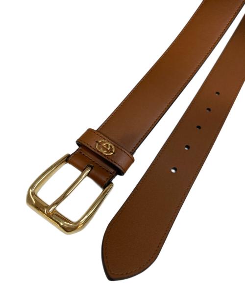 GUCCI（グッチ）GUCCI (グッチ) インターロッキングGレザーベルト ブラウン サイズ:-の古着・服飾アイテム