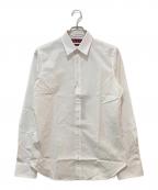 GUCCIグッチ）の古着「ウェブ ストライプ コットンポプリン シャツ」｜ホワイト
