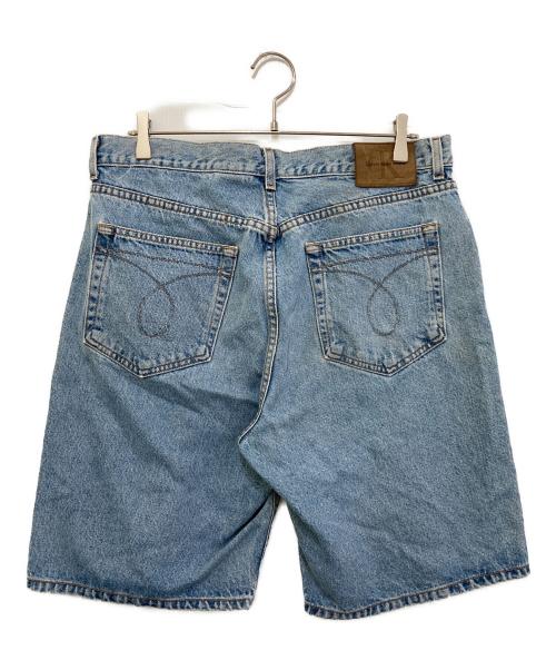 Calvin Klein（カルバンクライン）Calvin Klein (カルバンクライン) 90`sバギーデニムハーフパンツ ブルー サイズ:34の古着・服飾アイテム