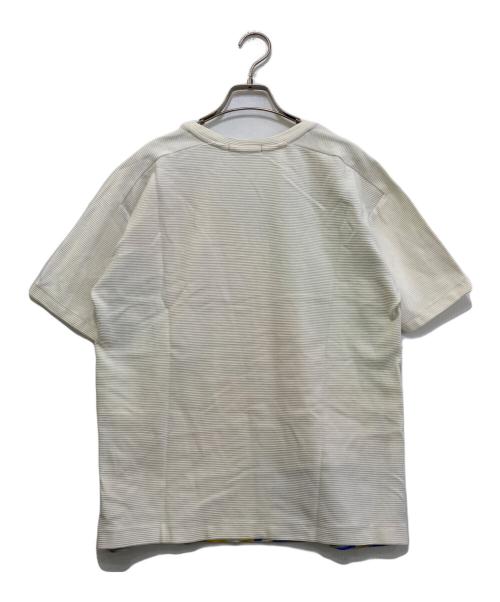 ISSEY MIYAKE MEN（イッセイミヤケメン）ISSEY MIYAKE MEN (イッセイミヤケメン) エンボスプリーツボーダーTシャツ　ME83JK143 マルチカラー サイズ:2の古着・服飾アイテム