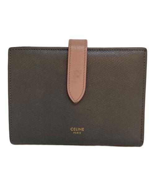 CELINE（セリーヌ）CELINE (セリーヌ) Medium Strap Wallet グレーの古着・服飾アイテム