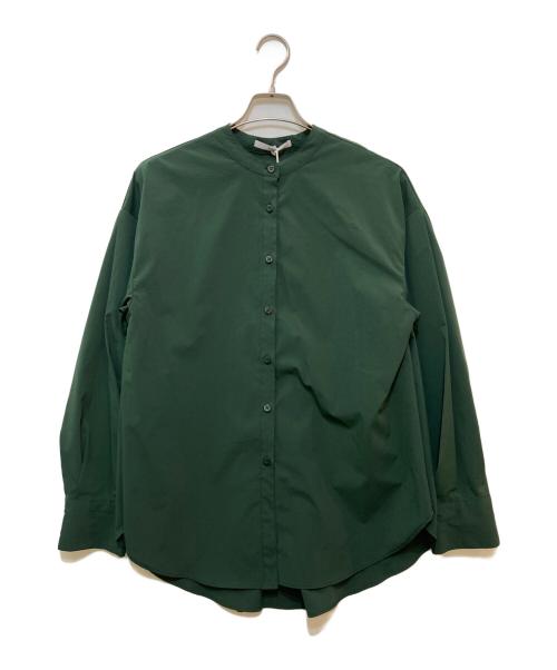 UN3D.（アンスリード）UN3D. (アンスリード) ベストレイヤードバンドカラーシャツ グリーン サイズ:36の古着・服飾アイテム