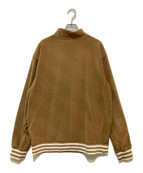 adidas（アディダス）adidas (アディダス) ファンネルネック ベロアトップ ブラウン サイズ:Mの古着・服飾アイテム