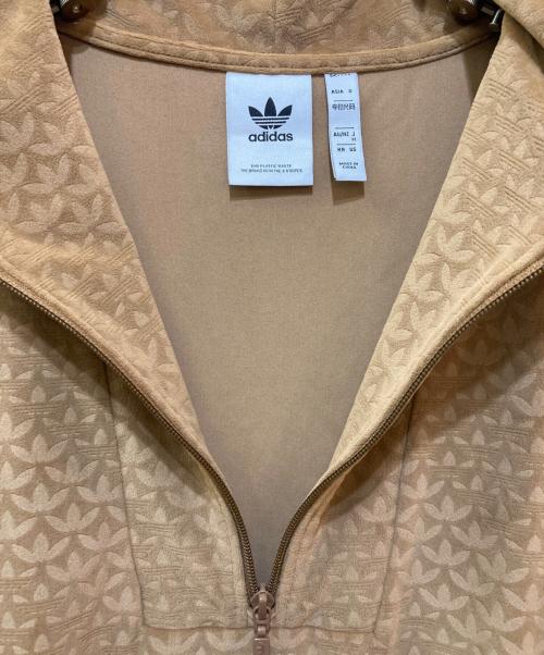 adidas（アディダス）adidas (アディダス) ファンネルネック ベロアトップ ブラウン サイズ:Mの古着・服飾アイテム