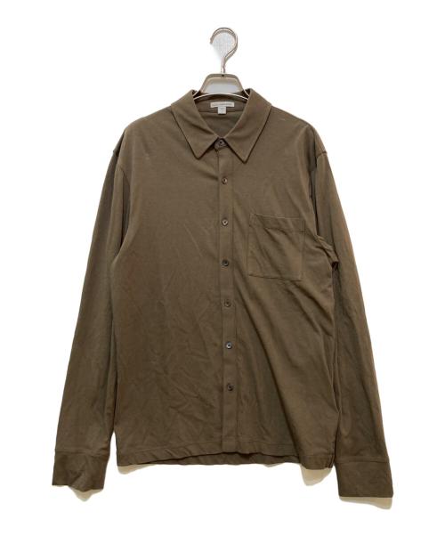 JAMES PERSE（ジェームスパース）JAMES PERSE (ジェームスパース) コットンジャージー ロングスリーブシャツ ブラウン サイズ:1の古着・服飾アイテム
