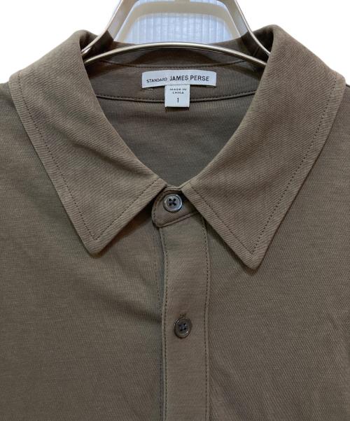 JAMES PERSE（ジェームスパース）JAMES PERSE (ジェームスパース) コットンジャージー ロングスリーブシャツ ブラウン サイズ:1の古着・服飾アイテム