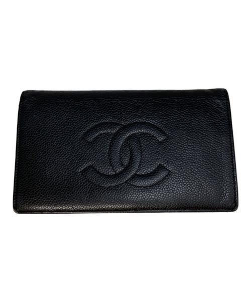 CHANEL（シャネル）CHANEL (シャネル) ココマーク長財布 ブラックの古着・服飾アイテム